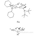 Ferrocène 1 - [(1R) -1- [bis (1,1-diméthyléthyl) phosphino] éthyl] -2- (dicyclohexylphosphino) -, (57189412,2R) - CAS 158923-11-6